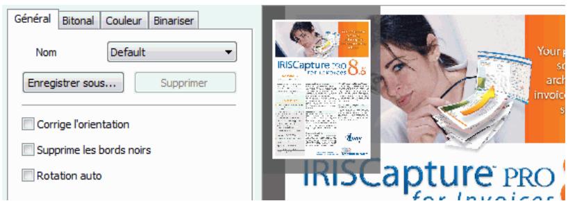 IRIS POWERSCAN 9.5 - Pour effectuer les ajustements d'image : - 2