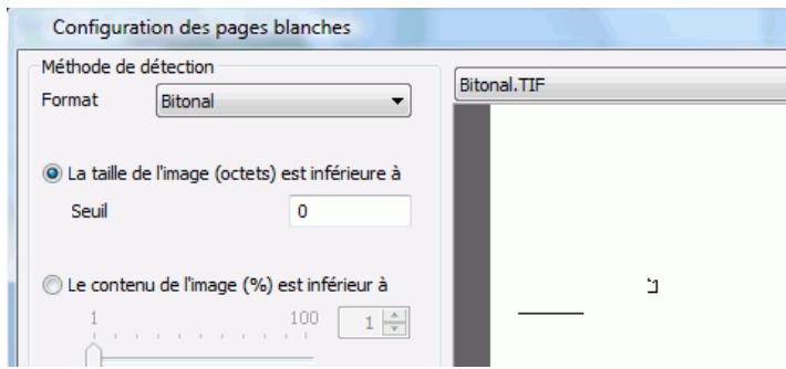 IRIS POWERSCAN 9.5 - Pour définir ce que le logiciel doit considérer comme étant une page blanche : - 1