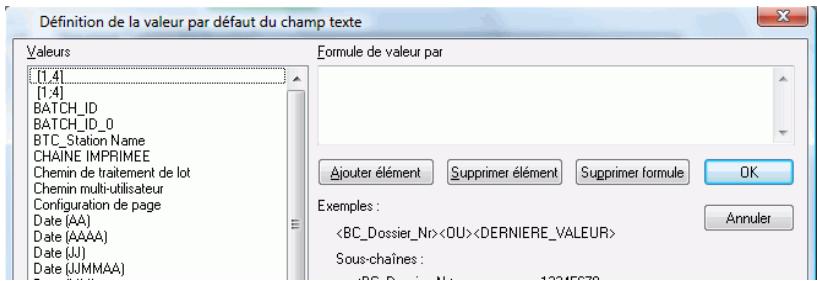 IRIS POWERSCAN 9.5 - Types d'index (cliquez sur le bouton configurer du champ type). - 2