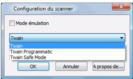 IRIS POWERSCAN 9.5 - Pour modifier la méthode de communication avec le scanner : - 1