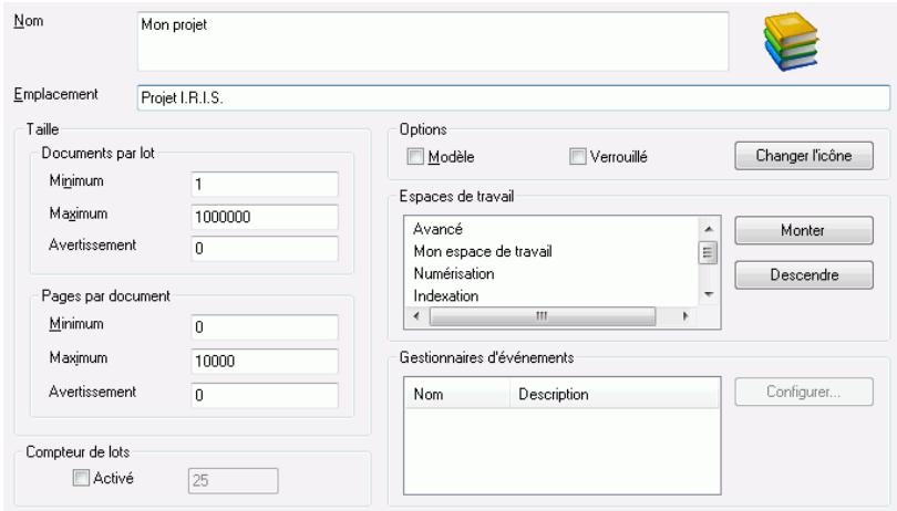IRIS POWERSCAN 9.5 - Options de projet - 1