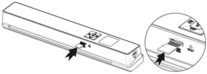 IRIS SCAN ANYWHERE 3 WIFI - Insertion de la carte mémoire microsd - 1