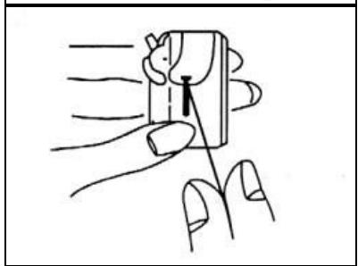 YAMATA FY2300 - Introduction du fil dans la capsule de la canette - 3