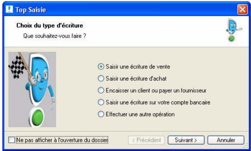 CIEL COMPTA EVOLUTION V14 - Menu SAISIES - commande TOP SAISIE - 1