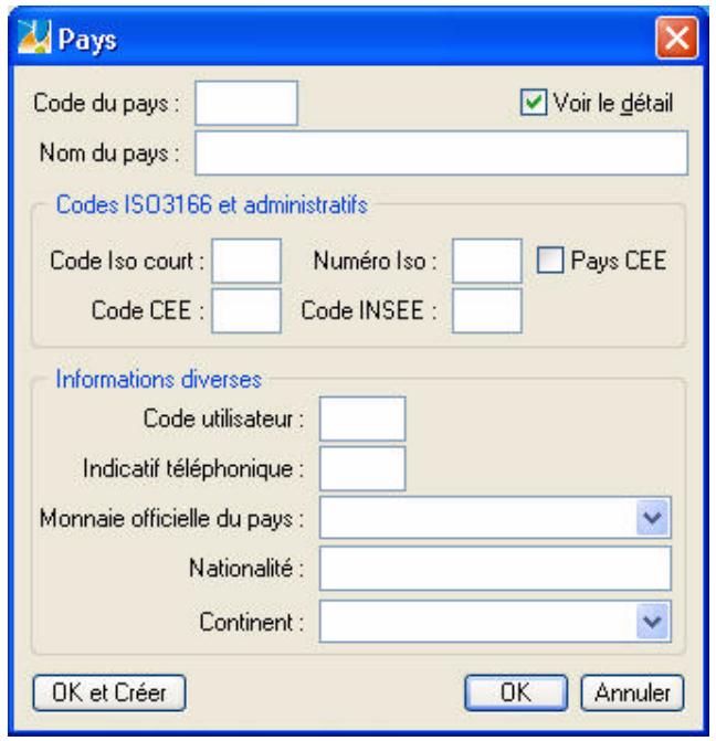 CIEL COMPTA EVOLUTION V14 - Listedes pays - 2