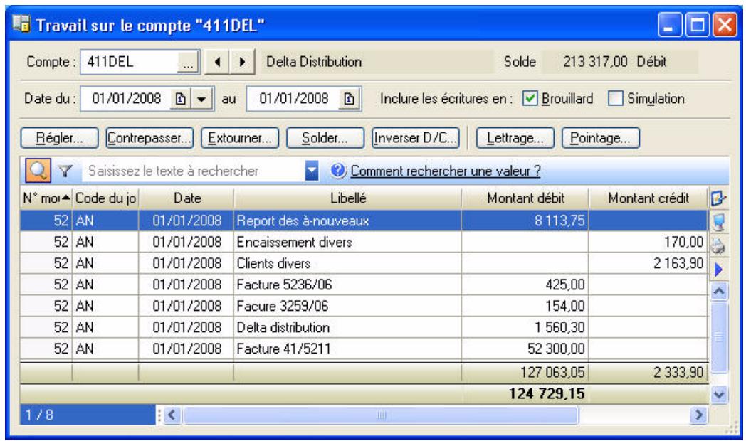 CIEL COMPTA EVOLUTION V14 - Travail sur un compte - 1