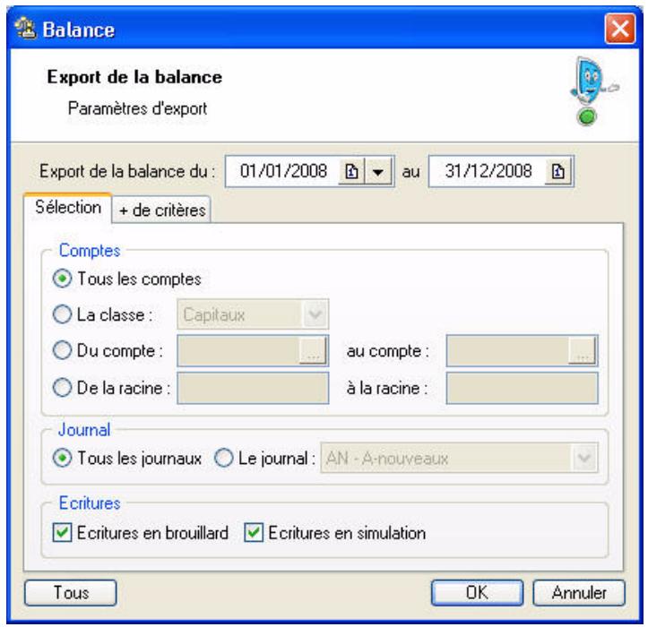 CIEL COMPTA EVOLUTION V14 - Exports Balance - 1