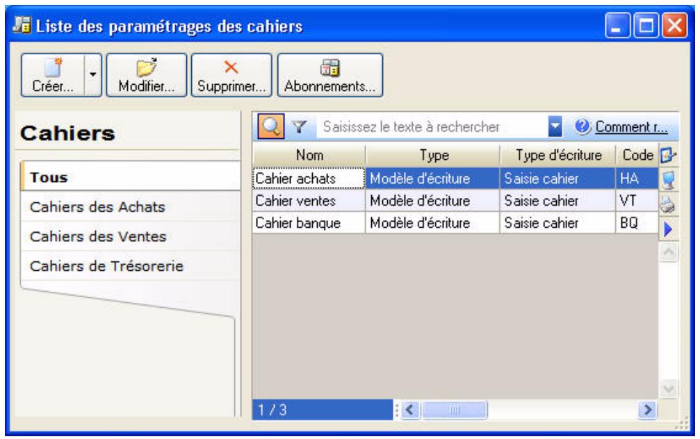 CIEL COMPTA V14 - Paramétrage des cahiers - 1