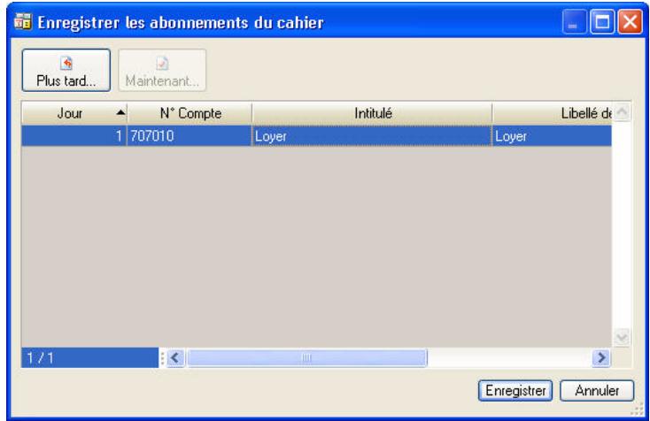CIEL COMPTA V14 - Enregistrer les abonnements d'un cahier - 2