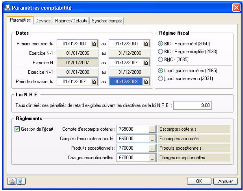 CIEL COMPTA V14 - Paramètres Comptabilité (en mode Standard) - 1