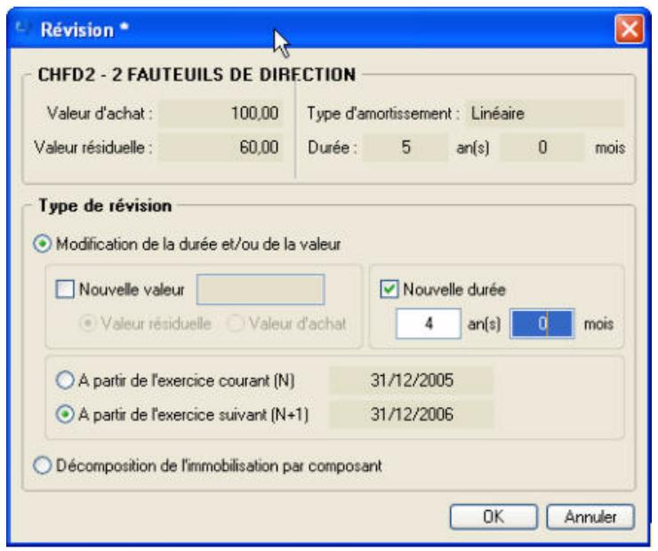 CIEL COMPTA V14 - Révision de la durée d'amortissement - 3