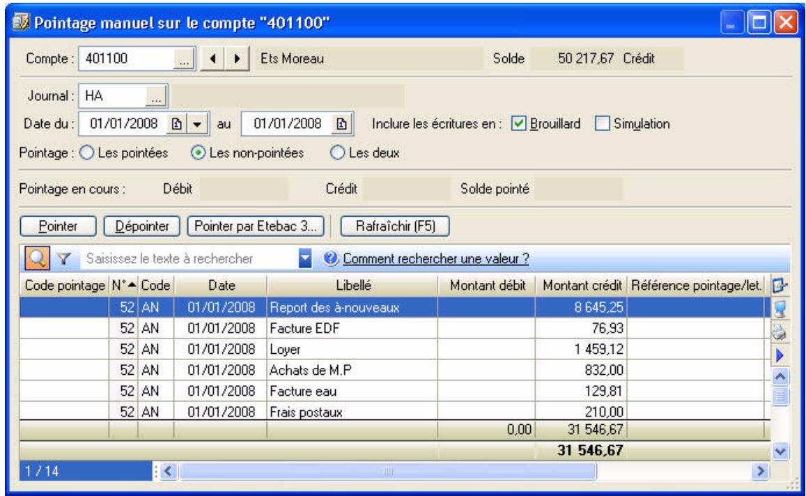 CIEL COMPTA V14 - Le pointage manuel - 1