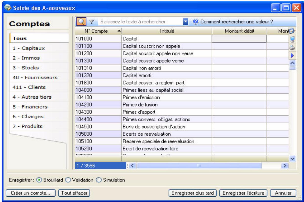 CIEL COMPTA V14 - Saisie des A-nouveaux - 1