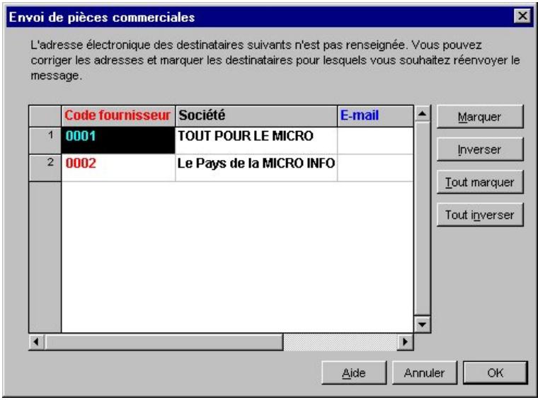 CIEL GESTION COMMERCIALE 11 - Cas spécifique: le message n'est pas transmis - 1