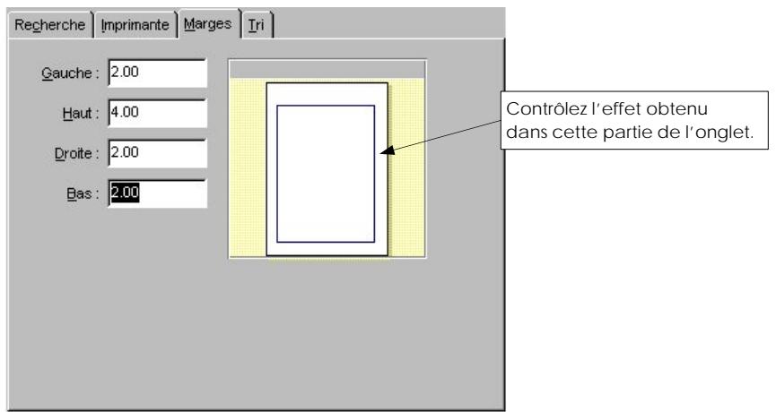 CIEL GESTION COMMERCIALE 11 - Contrôler les marges d'impression de la liste : onglet Marges - 1
