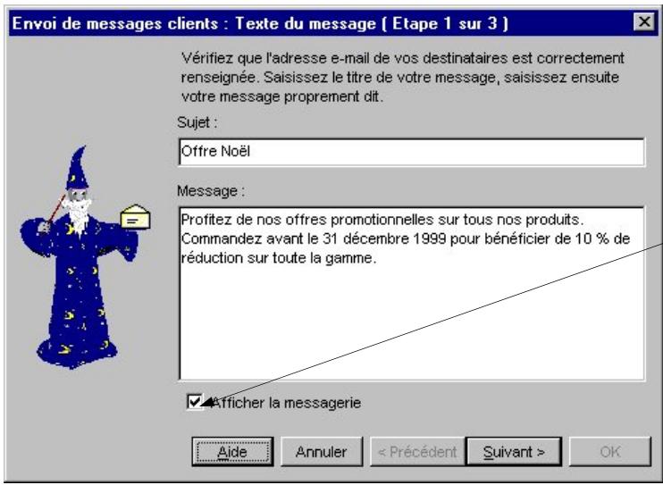 CIEL GESTION COMMERCIALE 11 - Définir le texte du message - 1
