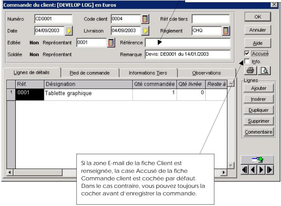 CIEL GESTION COMMERCIALE 11 - La fiche Commande client - 1
