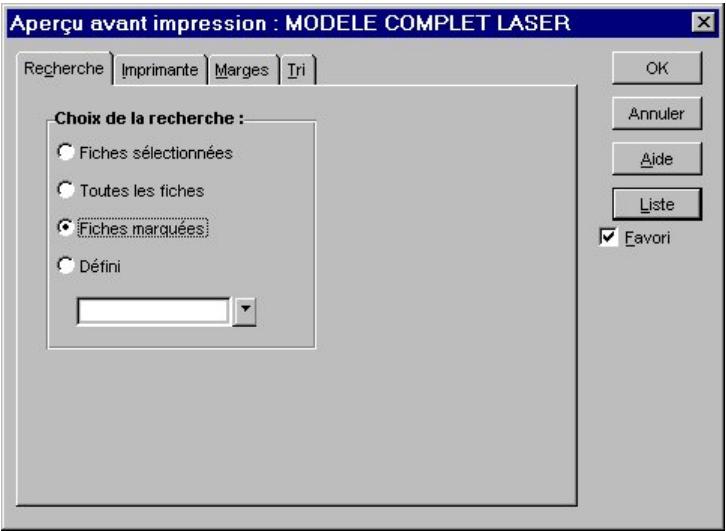CIEL GESTION COMMERCIALE 11 - Verifier la sélection des données à imprimer : l'onglet Recherche - 1