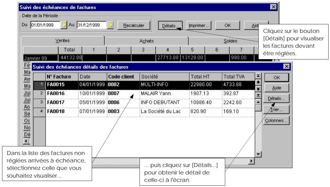 CIEL GESTION COMMERCIALE 11 - Suivi des échéances de factures - 2