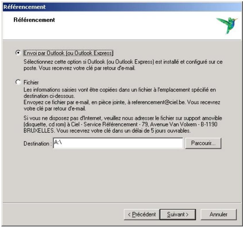CIEL GESTION COMMERCIALE 11 - Enregistrez ces informations sur la disquette de reférencement - 1