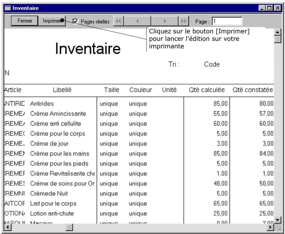 CIEL POINT DE VENTE 6 - Imprimer l'inventaire - 1