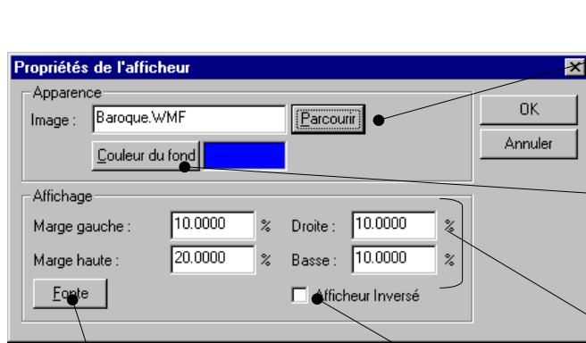 CIEL POINT DE VENTE 6 - PROPRIETES DE L'AFFICHEUR - 1