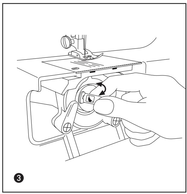 EBENCH E-2073 - a) Unterfaden-Spule füssen - 2