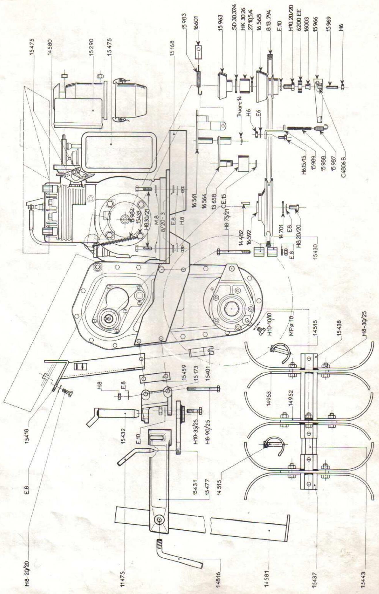 BOUYER MOTOCULTEUR TYPE 223.50 - HERSE - 2