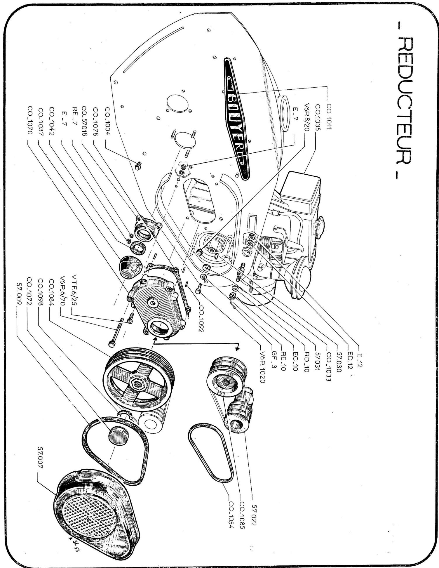 BOUYER MOTOCULTEUR TYPE 532DB - Remarques : - 1