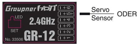GRAUPNER MX-10 - Servoanschluss 5: „SERVO“ oder „SENSOR“ - 1