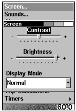 EAGLE - Une fois dans le menu screen (écran): - 2