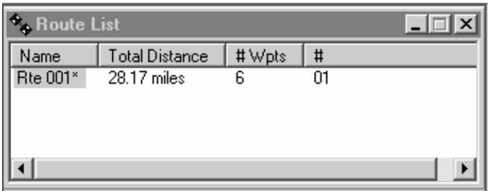EAGLE MAPCREATE 6 - ListedesItinéaires - 1