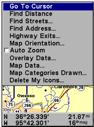 EAGLE SEACHARTER 642CDF IGPS - Se Rendre à la Position du Curseur sur la Carte - 2