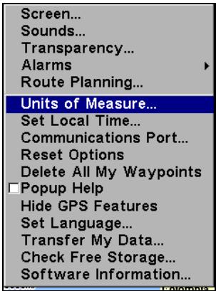 EAGLE SEACHARTER 642CDF IGPS - Pour régler le niveau de Transparency des Menu: - 1