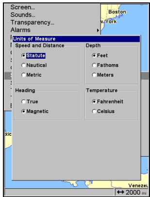EAGLE SEACHARTER 642CDF IGPS - Pour régler le niveau de Transparency des Menu: - 2