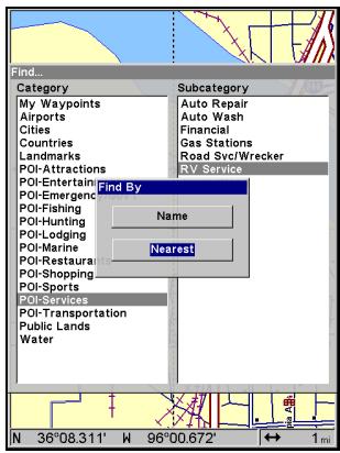 EAGLE SEACHARTER 642CDF IGPS - Rechercher des Lieux Cartographiés (Map Places) ou des Points d'Intérêts (POI) - 3