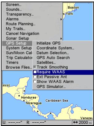 EAGLE SEACHARTER 642CDF IGPS - Pour exiger l'utilisation des signaux WAAS: - 1