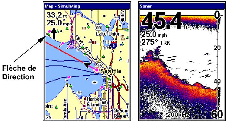 EAGLE SEACHARTER 642CDF IGPS - Pour changer la taille des données affichées: - 1