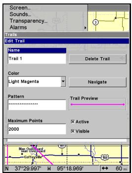 EAGLE SEACHARTER 642CDF IGPS - Pour sauvegarder un Trace - 3