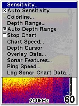 EAGLE SEACHARTER 642CDF IGPS - Pour régler la sensibilité en mode automatique: - 1