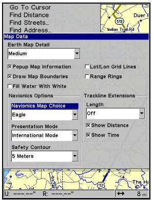 EAGLE SEACHARTER 642CDF IGPS - Pour afficher un graphique Navionics: - 1