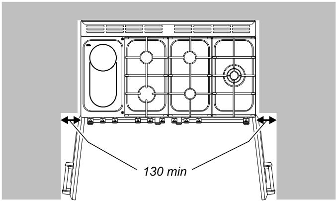 FALCON PDL110DFSS/C-EU - Positionnement de la cuisinière - 3