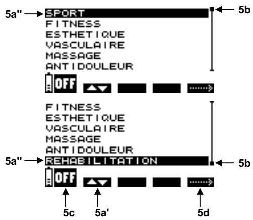 COMPEX MI-SPORT 500 - Sélection d'une catégorie de programmes - 2