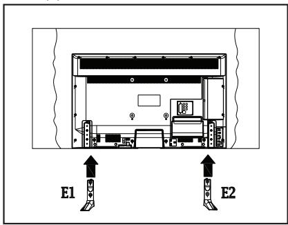 PANASONIC TX48CX400E & TX-48CX400E - Assembling the pedestal - 1