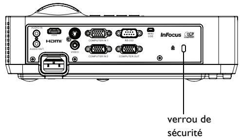INFOCUS IN 116,  IN105,  IN116,  IN124,  IN126 - Utiliser le verrou de sécurité - 2