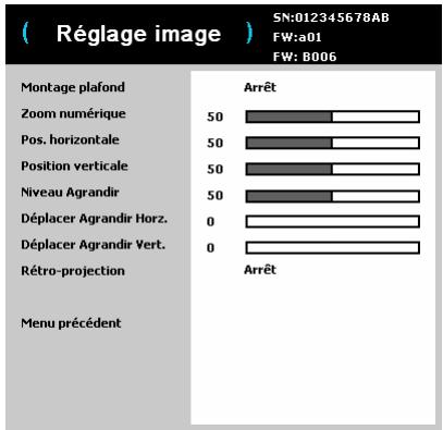 INFOCUS IN1110,  IN1112,  IN1144,  IN114ST - Réglage image: - 3