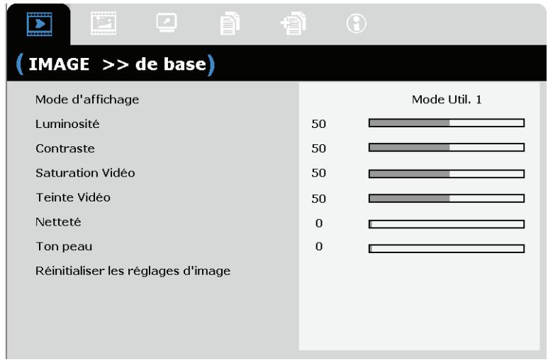 INFOCUS IN3118HD,  IN3124,  IN3126,  IN3924,  IN3926 - Navigation dans le menu OSD - 1