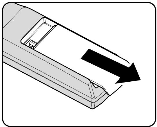 INFOCUS IN3118HD,  IN3124,  IN3126,  IN3924,  IN3926 - Insertion des piles dans la télécommande - 1