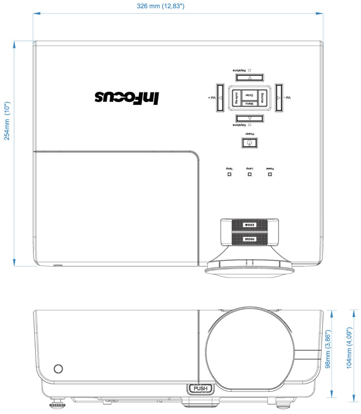 INFOCUS IN3118HD,  IN3124,  IN3126,  IN3924,  IN3926 - Tableau du mode de synchronisation - 1