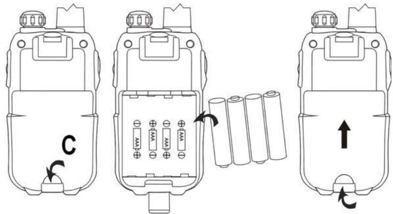 TOPCOM TWINTALKER 9500 - Vkladani baterii - 1